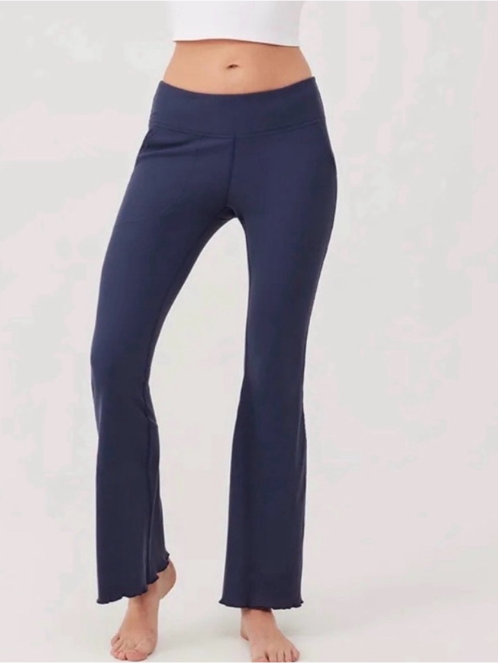 Outdoor Voices SuperFormed Ribbed Flare Pants Blue